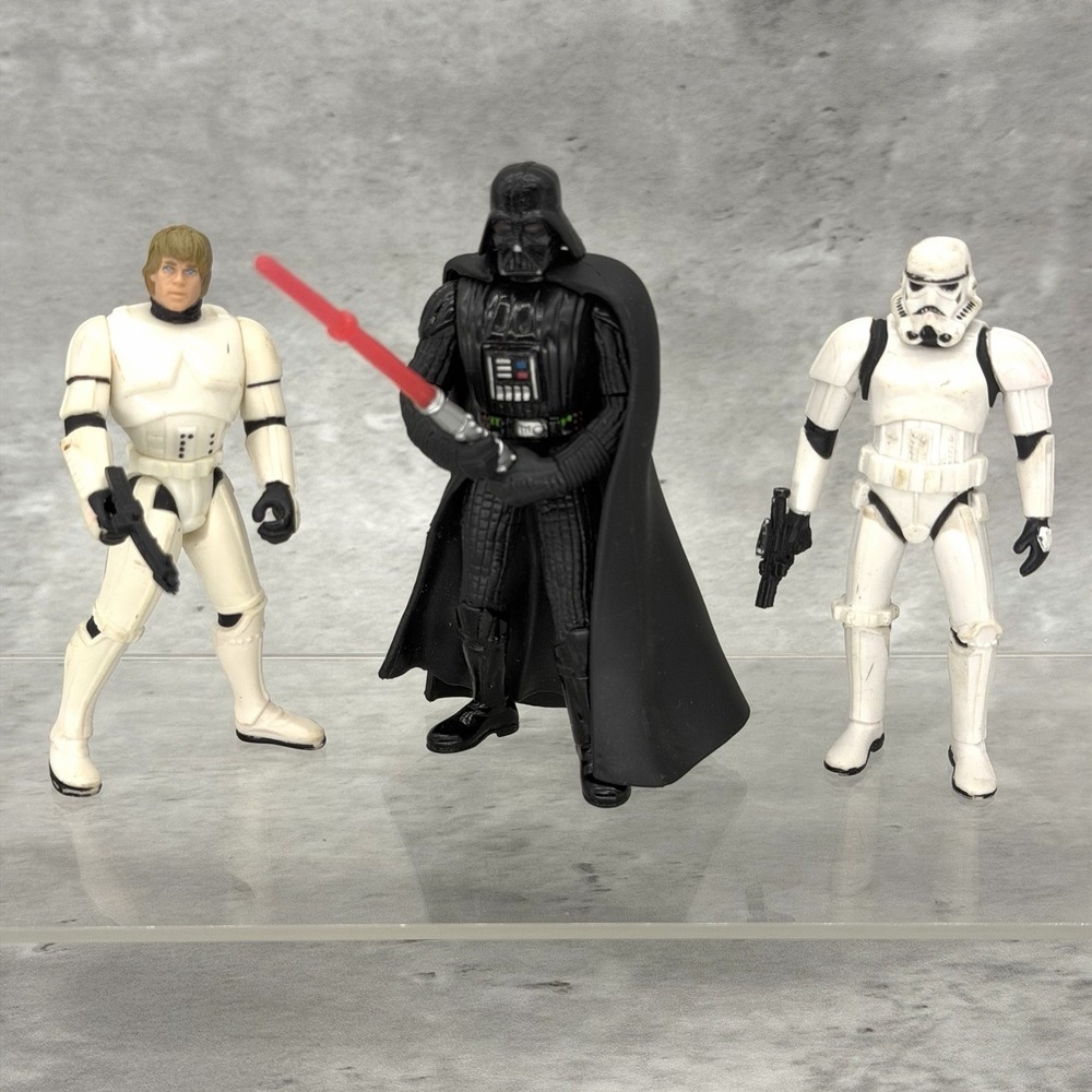 Star Wars Action Figure Lot Darth Vader Stormtroopers Luke Lot Of 3
